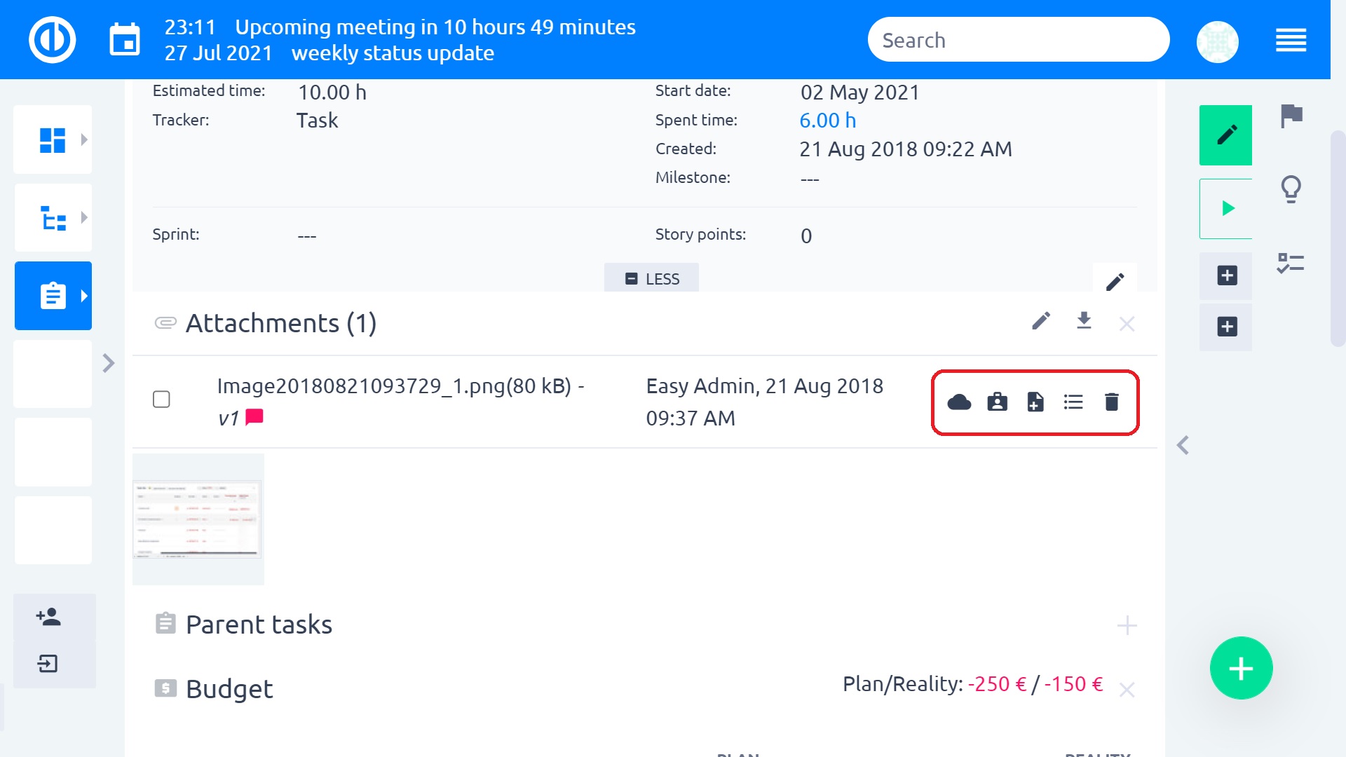 File management tools Easy Redmine